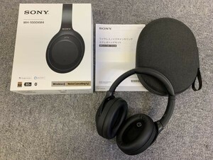 C453-I61-218 SONY ソニー ワイヤレスノイズキャンセリングステレオヘッドホン WH-1000XM4 ブラック 音出し確認済み 箱付き