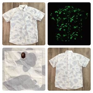 ★蓄光★ City camo 半袖シャツ Lサイズ a bathing ape BAPE shirt エイプ ベイプ アベイシングエイプ 迷彩 glow in the dark ew48