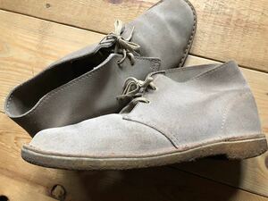 ★スウェード Clarks★バックスキン★DESERT BOOT★デザートブーツ★CLARKS★ベージュ★裏革★タン★裏皮★アメカジ★7 1/2★スエード