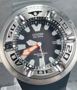 超美品 シチズン プロマスター CITIZEN PROMASTER エコドライブ ソーラー Diver プロフェッショナル ダイバー 腕時計 BJ8050-08E ブラック