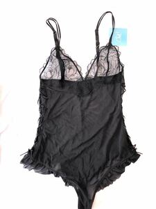 新品 Chut! INTIMATES シュット!インティメイツ ★バラのレオタード型ボディースーツ 黒レース