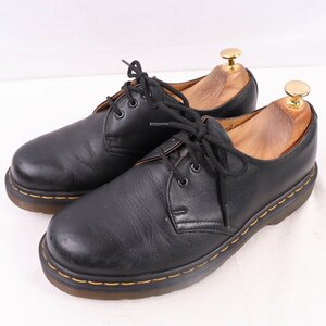 ドクターマーチン UK6/24.5cm～25.0cm/3ホール 黒 ブラック ブーツ レザー メンズ レディース drmartens 古着 中古 dm4072