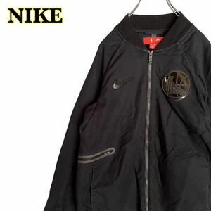 NIKE ナイキ　ブルゾン　MA1 フルジップジャケット　黒　メンズ　Sサイズ 【AY1024】