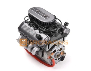 クラシック模擬V8 F76427sohcエンジンモーターファンラジエーター1/10 rcクローラカートラクサスTRX4TRX6G500SCX10d90VS4アップグレード