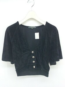 ◇ ALEXACHUNG アレクサチャン 半袖 ブラウス カットソー サイズUK6 US0 IT38 FR34 ブラック レディース P