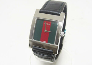 送料無料 GUCCI グッチ レディース ウォッチ 腕時計 シェリーライン クロコダイルレザー クォーツ 7700L 超美品
