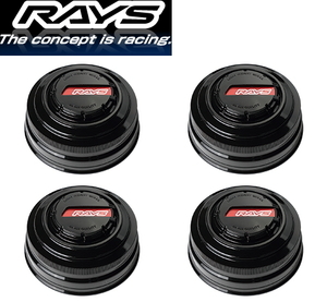 [送料無料] [新品] [正規品] [RAYS] [No.085 RAYS LPS Center Cap BK/RD] [センターキャップ] [4枚/4個] [4x4 CENTER CAP]