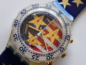 未使用電池交換済 スウォッチ Swatch アクアクロノ 1995年モデル ミディアムサイズ AMERICAN DREAM 品番SEK103