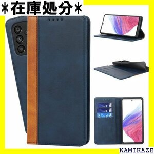 Ｈａｖａｙａ Galaxy A53 5G ケース Ga カード収納 SoftBank レザー-ブルー＋イエロー 1067