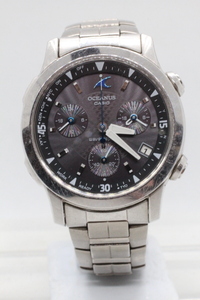 【CASIO OSEANUS】OCW-10 WAVE CEPTOR TOUGH SOLAR 1/20 CHRONOGRAPH DUAL TIME ALARM T.STEEL 5BAR JAPAN K 中古品時計 25.1.2 