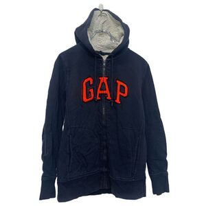 GAP プリント スウェット パーカー ギャップ キッズ S 裏起毛 フルジップ 古着卸 アメリカ仕入 a607-6869