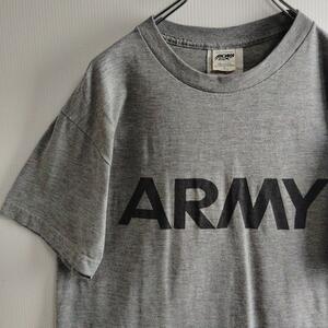 AKWA TEK 半袖シャツ Tシャツ ARMY グレー USA製 メンズS