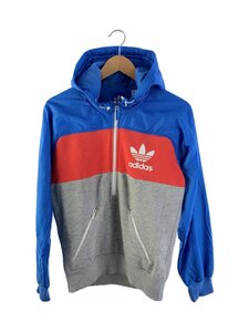 adidas◆adidas/アディダス/ジップパーカー/S/コットン/ブルー/無地/AWV005