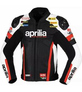 海外 送料込み 　アプリリア Aprilia 　オーダーメイド可　レーシング　レザージャケット　サイズ各種　本革　レプリカ