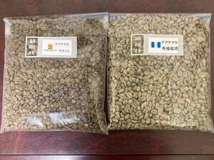 コーヒー生豆 グアテマラ有機栽培400g &デカフェグアテマラ400g