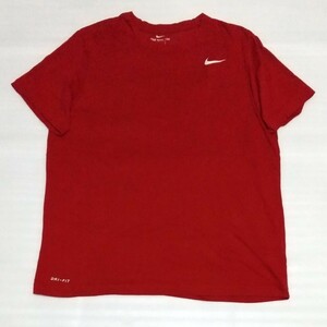 ☆THE NIKE TEE半袖TシャツLサイズ ラバー ワンポイントSWOOSH軽量スポーツDRI-FITウェア ファッション赤色ティー ナイキ BETTER WORLD.COM