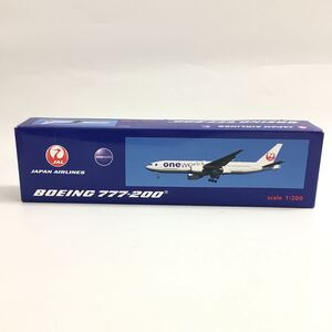 ★E12081【美品】BOEING 777-200/oneworld ワンワールド/JAL ジャル/モデルプレーン/1:200/箱付 す