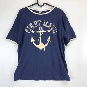 WAREHOUSE ウエアハウス リンガーTシャツ ネイビー Lサイズ 日本製 FIRST MATE