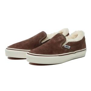 ヴァンズ 26cm スリッポン ファー ブラウン VANS SLIP ON FUR V98CF FUR CHOCO メンズ スニーカー スエード 天然皮革 バンズ