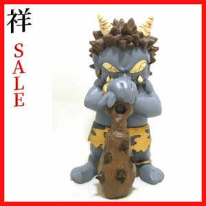 祥感謝SALE【真作】瀧下和之「MOMOTARO Figure あおねず鬼」フィギュア 限定300体 仁王立ち 桃太郎シリーズ 超人気作家【ギャラリー祥】