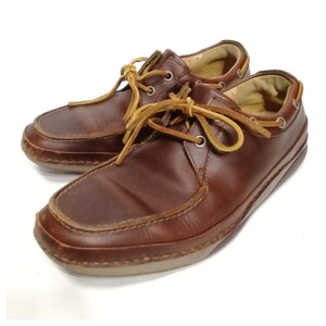 クラークス clarks アクティブエア レザー デッキシューズ 茶 ブラウン UK7.5 26cm 靴 メンズ