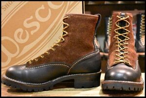 【9.5EE 良品 10年】WESCO ウエスコ カスタムジョブマスターLTT ブラック×ブラウンラフアウト 黒 茶 ビブラム100 ブーツ HOPESMORE