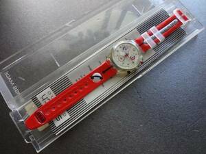 SWATCH/スウォッチ クロノ◆腕時計 1576800 minutes to talk 赤 ジャンク