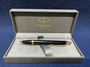 中古品 美品 PARKER パーカー EST.1888 黒色x金色 ボールペン ペンシル 供箱入り 珍品 横浜市青少年指導員連絡協議会 筆記用具 文房具 文具