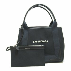 バレンシアガ ネイビー スモール カバス トートバッグ ブランドオフ BALENCIAGA カーフ（牛革） トートバッグ コットンキャンバス レディ