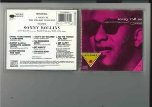 CD-SONNY　ROLLINS　A NIGHT ATTFEVILLAGE VANGUARD　VOL2 BLUE　NOTE