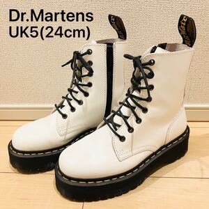 【数回使用程度】Dr.Martens ドクターマーチン JADON ジェイドン厚底 ホワイト 白 サイドジップ 未使用に近い