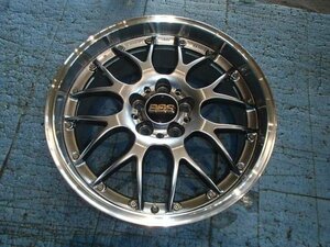 【青森発】中古 アルミ ホイール 社外 BBS RS 18x8J 5H PCD 114.3 +38 ハブ径 60㎜ 1本 ※写真要確認※＜個人宛発送不可商品＞