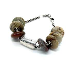 TROLLBEADS トロールビーズ 約27.2g スクロールビッグ SILVER925 天然石 パーツ 銀製 チェーン パーツ クラスプ ブレスレット アクセサリー