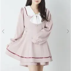 美品❣️Ank Rouge セーラーカラーコンビネゾン　ピンク　Ｍ