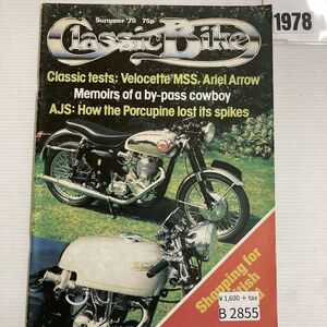 B2855　1978　「CLASSIC BIKE」　クラシックバイク　英国　旧車雑誌　英国車　ビンテージ　自動車