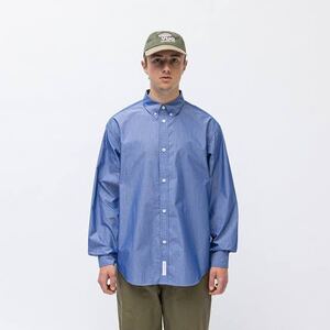 【23AW 新品】 WTAPS ダブルタップス 232GWDT-SHM01 長袖シャツ ブルー / neighborhood ネイバーフッド