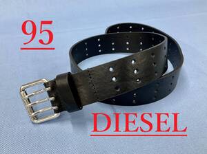 ディーゼル　ベルト 2523　サイズ95　ブラック　新品 タグ付　DIESEL　X08139 PR227 T8013　ギフトにも　大きな希少サイズ