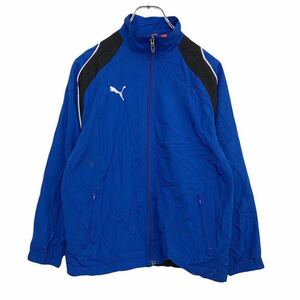 PUMA ナイロンジャケット キッズ L 152 ブルー プーマ スポーツ ジャージ 古着卸 アメリカ仕入 t2111-4968