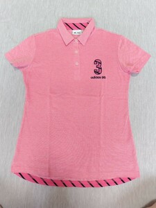 ＼送料込み／☆美品☆【adidas】アディダス 半袖ポロシャツ ピンク 赤系 サイズM ゴルフウェア GOLF スポーツ ファッション テーラーメイド