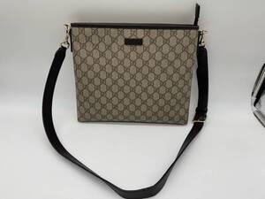 正規品極上美品ＧＵＣＣＩ　グッチ　ＧＧスプリーム　ＰＶＣ×レザー　ショルダーバッグ　388924　213317　ベージュ　売り切り　本物