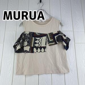 MURUA Tシャツ　袖デザイン　通しノースリーブ　サイズフリー