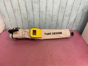 美品　ターフ デザイン　TURF DESIGN スタンド バッグ　クラブケース　5～6本収納　帆布　高さ約80cm 直径約12cm 中古現状品　(140s)