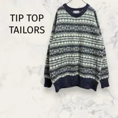 TIP TOP TAYLORS ウールブレンドニット ノルディック クルーネック