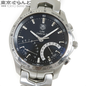 101733237 1円 タグホイヤー TAG HEUER リンク キャリバーS クロノグラフ CJF7110 ブラック SS 腕時計 メンズ クォーツ式 電池式