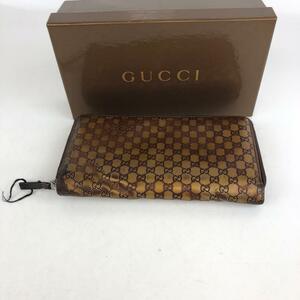 GUCCI グッチ GG柄 ラウンドファスナー 長財布 ブラウン ブランド 財布 カードケース お札入れ 小銭入れ コインケース レディース