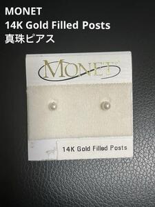 MONET 14Kゴールドフィルド 真珠　パール　ピアス