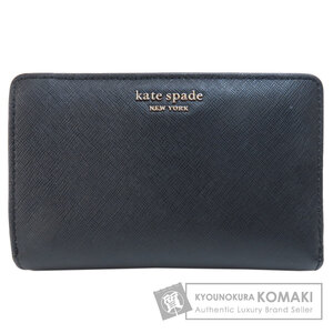 kate spade ケイトスペード ロゴ金具 二つ折り財布（小銭入れあり） PVC レディース 中古