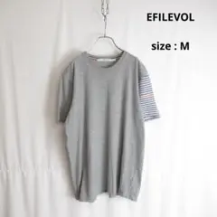 EFILEVOL ショートスリーブ コットン カットソー Tシャツ トップス M