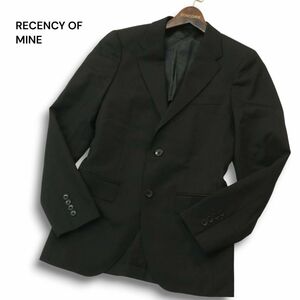 RECENCY OF MINE アバハウス 通年 背抜き★ スリム アンコン テーラード ジャケット Sz.42　メンズ 黒　A4T09299_8#O