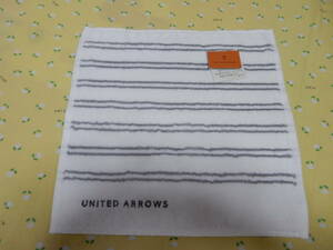 ♪新品♪ 　☆UNITED ARROWS (ユナイテッドアローズ)　UAダブルボーダー(GY)　タオルハンカチ☆